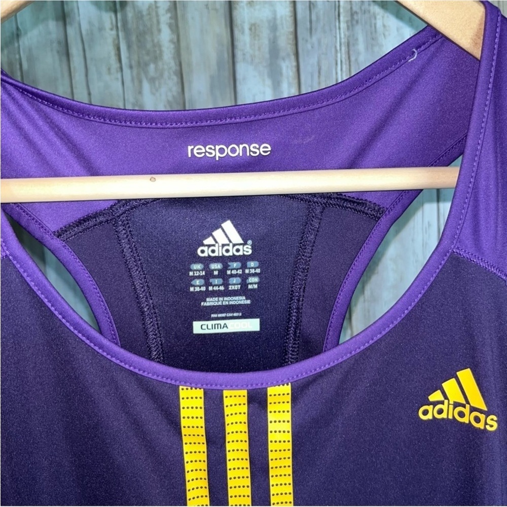 Adidas Purple Top with Yellow Accents - Picture 5 of 6